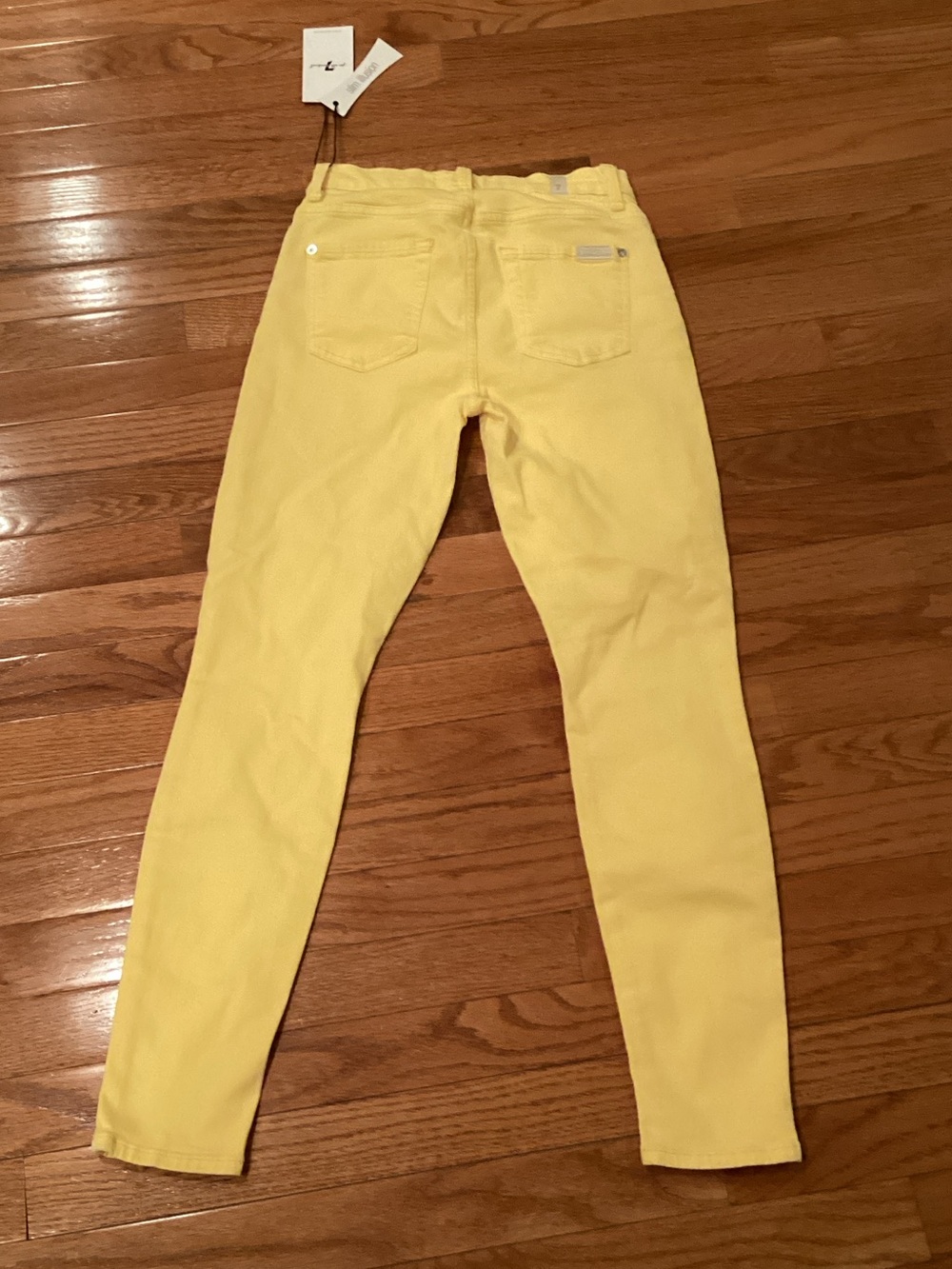 7 For All Mankind Yellow Skinny Jeans
